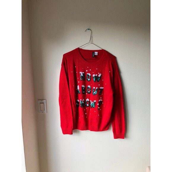 "How About Snow?" Ugly Christmas Sweater - Picture 1 of 4